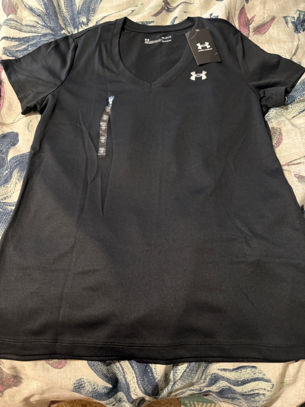 Under Armour Black V-Neck Short Sleeve Performance Top